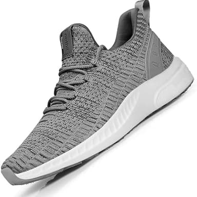 Feethit Sneakers Uomo Scarpe da Running Corsa Uomo Respirabile Mesh Palestra Scarpe da Lavoro Comode Leggere Grigio 43