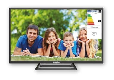 DIGIQUEST TV LED 24” DHLR, HD Ready, 12V | Certificato Tivùsat | Doppio tuner DVB-T2, DVB-S2 | Mediaplayer, Funzione CEC, base centrale | Ideale per Camper e Barche [classe di efficienza energetica E]