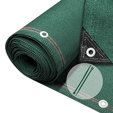 VOUNOT® Rete Ombreggiante 1×10m, Telo Frangivista Recinzione Giardino 230 g/m² HDPE, Tessuto Ombra Privacy Antistrappo Antivento con Fascette, per Esterno, Serra, Balcone, Giardino, Verde