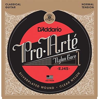 D'Addario Corde Chitarra Classica | Pro-Arte EJ45 | Set Corde Chitarra Acustica Nylon | Tensione Normale, 1-Pacchetto