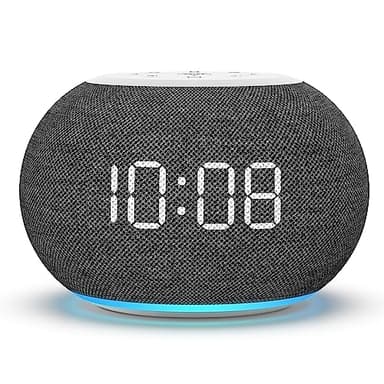 Reacher Radiosveglia Automatica Dimmerabile Per Camera Da Letto, Luce Notturna a 9 Colori, Dimmer 0-100%, 7 Suoni Di Sveglia, Radio FM, Timer Per il Sonno, Piccola Sveglia Per il Comodino
