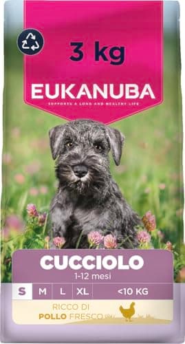 EUKANUBA Cibo secco per Cuccioli con pollo fresco per razze di taglia piccola - Alimento secco premium per Cani giovani, 3 kg