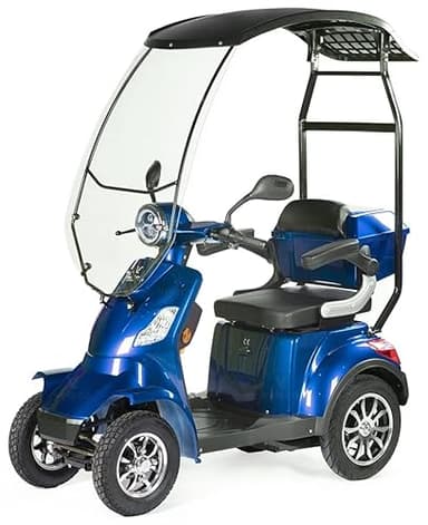 VELECO Scooter per disabili Con tetto 1000W 4 ruote elettrico(Blu)