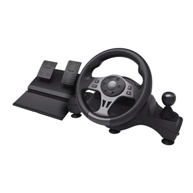 Trust GXT 289 Movi Volante per PS4, PC, Xbox Series X/S, Nintendo Switch, Volante da Corsa da Gaming con Pedali e Leva del Cambio per Simulatore di Guida/Farming Simulator / F1 / Gran Turismo