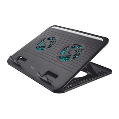 Trust Cyclone Supporto per Laptop, con 2 Ventole di Raffreddamento