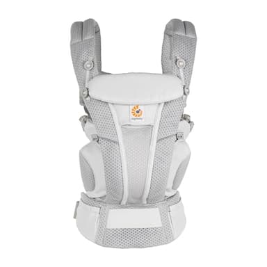 Marsupio Ergobaby Omni Breeze per neonati, 4 posizioni SoftFlex Mesh marsupio anteriore ergonomico marsupio posteriore per neonati (Pearl Grey)