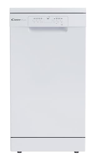 Candy Brava CDPH 2L1049W Lavastoviglie Slim, 10 Coperti, 5 Programmi, Ciclo Rapido, Partenza Ritardata, Classe E, 45x58x82 cm, Bianco