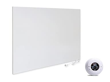 VIESTA® H1200 Riscaldamento a infrarossi 1200 W – Pannello 100×120 cm, Carbon Crystal, senza cornice, parete/soffitto, IP20, TÜV/GS, protezione surriscaldamento, incl. termostato wireless TH20