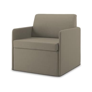 DIVANI STORE - Poltrona Letto Singolo DAG 78 cm Tortora Con Materasso 195cm - Salvaspazio per Arredamenti Moderni