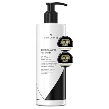 Shampoo Biotina 10000 mcg I Premio miglior shampoo Anticaduta 2024/2025 con Zinco, Saw Palmetto, Ferro, Rame o Caffeina I Shampoo Senza Solfati Né Parabeni Né Siliconi. XXL 400ml