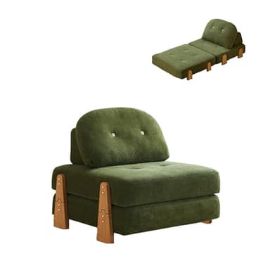 Generico Divano Letto Singolo Poltrona Letto Singolo con Materasso Chaise Longue Salotto Divani Piccoli Poltrona-Letto 1 Piazza Mobile Divano 1 Posto Salvaspazio Divano-Letto Divanoletto (Verde)
