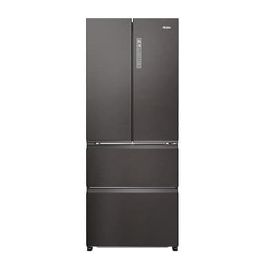 Haier FD 70 Serie 3, Frigorifero French Door, 2 Porte + 4 cassetti, 402 Litri, Total No Frost, Air Surround, My Zone, Libera Installazione, Classe E, (AxLxP) 177,5x70x68,8 cm, Dark Inox- HFR3718ENMD