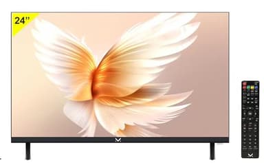 Majestic TV 224FL V1 - Televisore Frameless LED HD READY 24", DVB-T/T2 e DVB-S/S2, Telecomando, USB, HDMI, VGA, ingresso CAM CI+, Nero