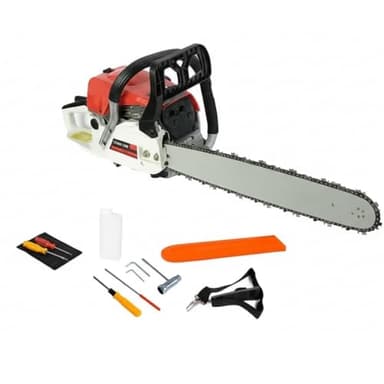 Motosega a Scoppio 52cc con Motore 2 Tempi, Lama da 50 cm e Copricatena per Taglio Professionale Legna e Giardinaggio - DE ROSA SHOP