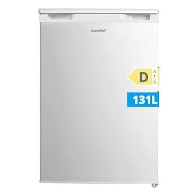 COMFEE' RCD133WH3(E) Frigorifero, 131L senza congelatore, compressore inverter, scomparto per frutta e verdura, 84,5 cm (altezza x larghezza x altezza), 72 kWh all'anno, regolazione della temperatura