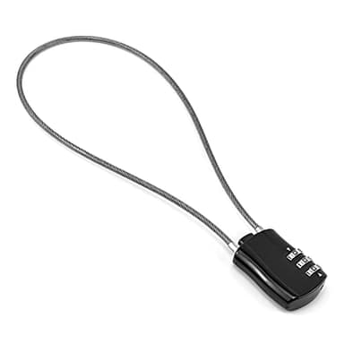 QWORK® Lucchetto Retrattile, Lucchetto a Cavo per Biciclette Passeggini Sci Valigie, Antifurto Cavo 41 cm Avvolgibile Tramite Pulsante