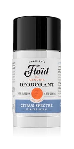 Floïd Deodorant Citrus Spectre (75 ml), Deodorante uomo con sali di magnesio estratti dal Mar Morto, Deodorante per una freschezza duratura, Deodorante stick con formula antimacchia