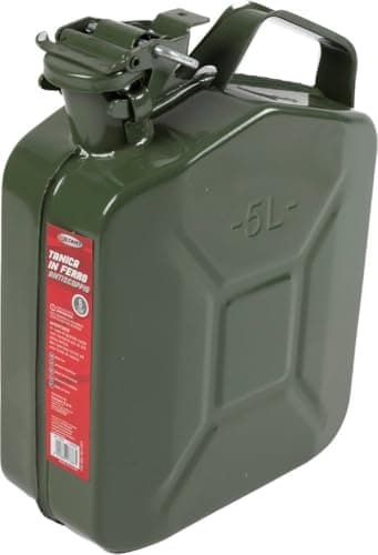 Start Tanica in Ferro Antiscoppio per Carburante 5L - Omologata, Resistente e Sicura per Benzina e Diesel