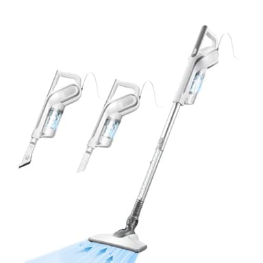 FUVSHU Aspirapolvere con cavo, aspirapolvere scopa con filo, aspirapolvere senza sacchetto, filtro HEPA, filo 5 m, 600 W