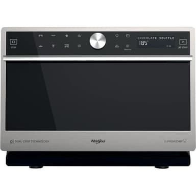 WHIRLPOOL MWSC 9133 SX - Forno Microonde Combinato, 33L, 1000W, 7 Livelli Potenza, Grill, Vapore, Crisp, Ventilato - Tecnologia Cottura Ottimale Automatica, Elettrodomestici Cucina - 49L x 37,3H x 54P