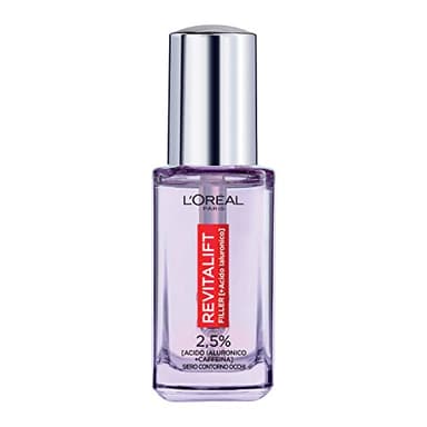 L'Oréal Paris Siero Contorno Occhi Revitalift Filler, Azione Rimpolpante e Anti-rughe, Con 2,5% di Acido Ialuronico+Caffeina, Con Applicatore Triplo Roller, 20 ml