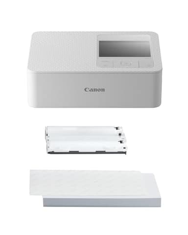 Canon Stampante fotografica portatile SELPHY CP1500 con kit carta, bianco - Stampante Bluetooth wireless con accessori - Compatta e leggera - Con 54 fogli di carta 4x6