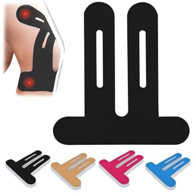 10pezzi Kinesio Tape,kinesio taping ginocchio,tape ginocchio Nero,Pretagliato/impermeabile/traspirante/ipoallergenico/ultraelastico/ultra adesivo/Specialista per la protezione del ginocchio