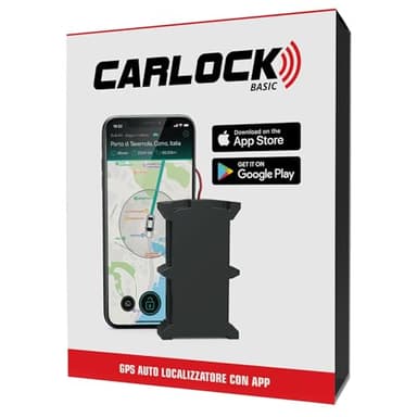 CARLOCK BASIC: Antifurto Auto, GPS Tracker in Tempo Reale con Sistema di Allarme tramite Smartphone, con Dispositivo e App, Preciso e Facile da Usare