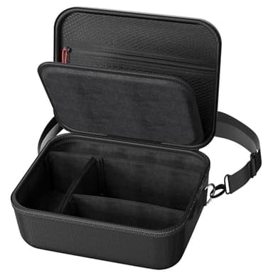 ProCase Custodia Rigida Universale per Fotocamere DSLR/SLR/Mirrorless - Compatibile con Canon EOS R100/4000D/2000D, Nikon D7500, Sony Alpha, Borsa Pieghevole Imbottita con Cinghia, Nero