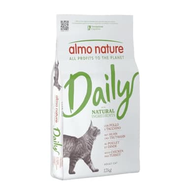 Almo Nature Daily Maintenance, Crocchette per Gatti Adulti con Pollo e Tacchino - Sacco da 12 kg