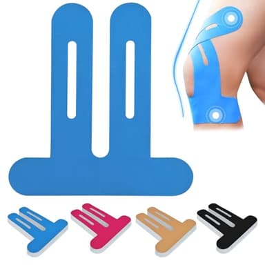 LiangMai 10 pezzi Nastro Kinesiologico Ginocchio pretagliato - Knee Tape Kinesiologico precut kinesio tape, impermeabile nastro fisioterapico professionale dolore al ginocchio correzione posturale