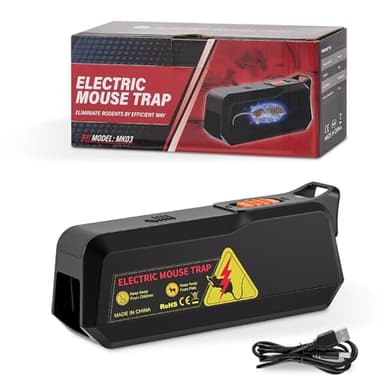 Strixorn Trappola per Topi elettrica, Trappola per Topi per Interni, trappole a Scatto, Trappole elettriche per Topi e ratti, Efficace sui Piccolo Topo, sicura per Animali Domestici e Bambini