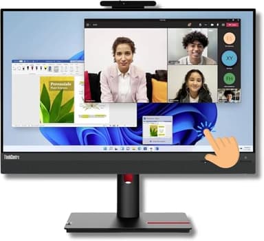 Lenovo All in one 24" Touch screen i5 10500T fino a 3.80Ghz - 16 GB RAM - 1000GB SSD -Windows 11 pro - Office e Business pc usb-c Garanzia 36 Mesi