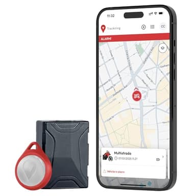 Trackting SMART V3 Europa - Antifurto GPS localizzatore per Auto e Moto - SIM integrata Senza Canone LTE-M/Edge - No cavi - Batteria record - Telefonata Allarme