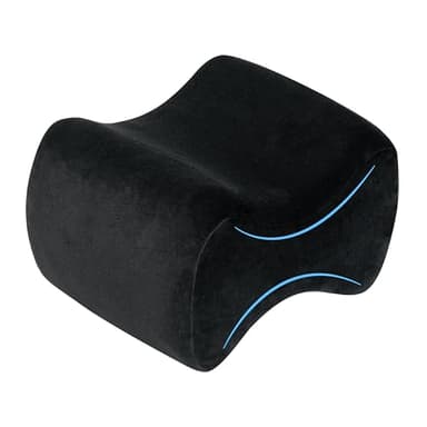 bonmedico Cuscino per Gambe – Cuscino Gambe per Dormire sul Fianco, Cuscino Ginocchia per Dormire, Ergonomico Memory Foam – Cuscino per Ginocchia con Federa Lavabile, Morbido e Traspirante Nero