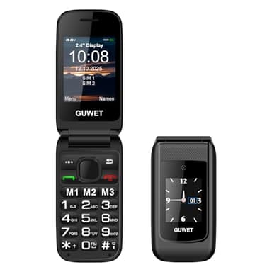 Telefono Cellulare per Anziani con Tasti Grandi,GSM Flip Senior Telefoni per Persone Anziane,phone Dual SIM con Tasti Grandi e Facile da Usare,Display 2.4",SOS Notruftaste,Chiamata,Rapida,Volume Alto