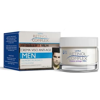 RETINOL COMPLEX CREMA VISO ANTI-AGE ANTIETA' UOMO MEN ACIDO JALURONICO E COLLAGENE 50ML
