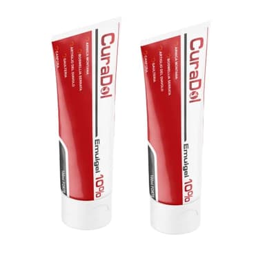 CURA FARMA CuraDol Emulgel - Arnica per Cavalli Uso Umano - Pomata Antinfiammatoria Forte per Dolori Articolari e Muscolari - Crema Antidolorifica con Artiglio del Diavolo - Gel Gambe Gonfie, 2x100ml