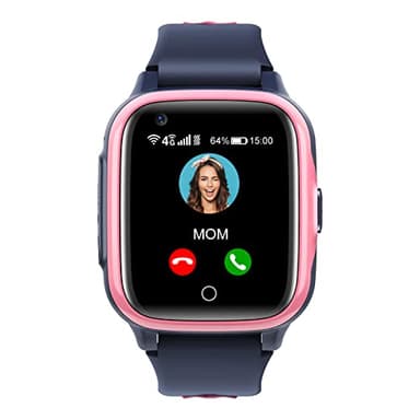 Krostming Smartwatch Bambini GPS 4G con WiFi Videochiamata SOS Camera Impermeabile Messaggio Sveglia Cronometro Modalità Classe Lettore Musicale Notifica Vibrazione Regalo per Ragazzi e Ragazze