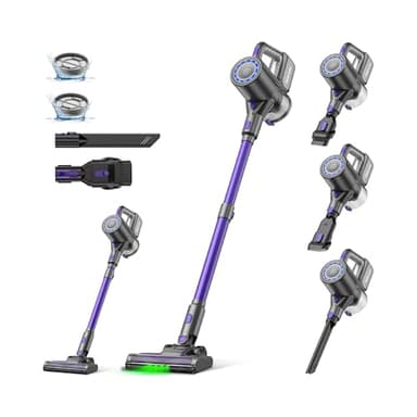 Suirviz U8 Aspirapolvere Senza Fili, 40Kpa Potente Aspirazione, Scopa Elettrica Senza Fili Leggero & Versatile, Eccellente per la Pulizia di Peli di Animali Domestici, Pavimenti e Moquette