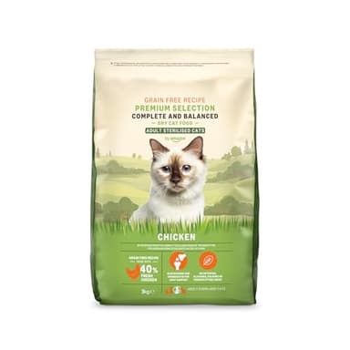 by Amazon Grainfree Recipe Dry Cat Food (STERILISED/LIGHT) with Fresh Chicken - 3kg (Precedentemente un marchio Lifelong, stesso prodotto)