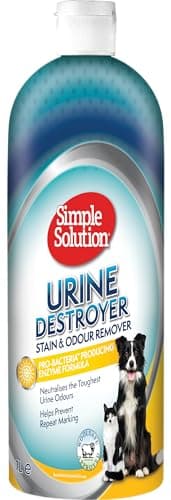 Simple Solution Detergente enzimatico Urine Destroyer, rimuove le macchie e gli odori degli animali domestici con potere pulente dei pro-batteri - 1 litro