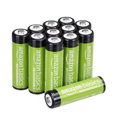 Amazon Basics confezione da 12 batterie AA NiMH Performance ricaricabili, 2000 mAh, 1,2 V, ricaricabili fino a 1000 volte, precaricate