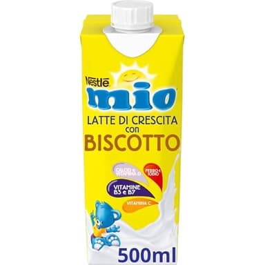 NESTLÉ MIO Latte di Crescita con Biscotto Liquido, 12 Brick da 500ml (6L)