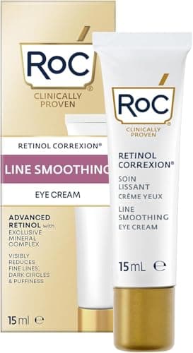 RoC - Retinol Correxion Line Smoothing Crema Contorno Occhi - Riduce Visibilmente Gonfiori e Occhiaie - Antirughe e Antietà - 15 ml
