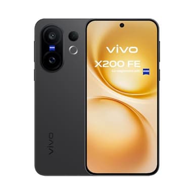 vivo X200FE 5G,Cameraphone ZEISS Teleobiettivo 50MP,Smartphone ZEISS 6.31" Master Color Display,12+12GB RAM,512GB ROM,Dimensity 9300 plus,IP68+IP69,6500mAh,90W FlashCharge,NFC, Black Luxe