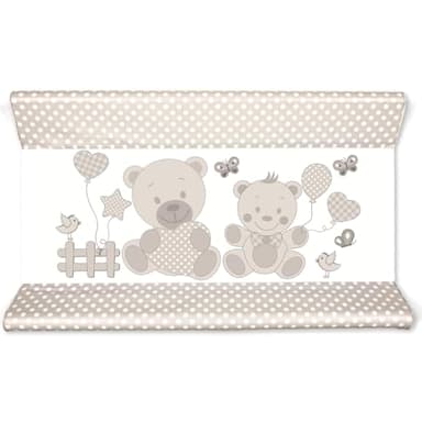 EPSELIA Materassino Fasciatoio in PVC, tasca di fissaggio Atossico a Norma Europea EN71, Test Anti-ribaltamento a Norma Europea EN 12221-1/2, cm 80x50 H10 Facile Manutenzione, Impermeabile, Tortora