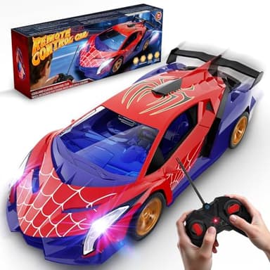 Mirthigig Macchina Telecomandata 1:18 con Luci, 2.4GHz Drift Macchinina Radiocomandata, Giocattolo Gioco Bambino 3-12 Anni, Natale Giochi Regalo Bambini 3 4 5 6 7 8 9 Anni Maschio