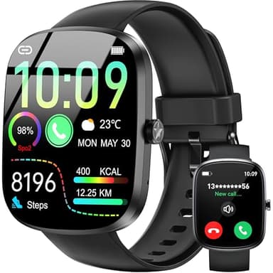 OUKITEL Smartwatch Uomo Donna, 1.91" Orologio Smartwatch con Effettua/Risposta Chiamate, 140+Modalità Sportive Impermeabile IP68, Smart Watch con Monitoraggio del SpO2/Sonno/Contapassi per IOS/Android