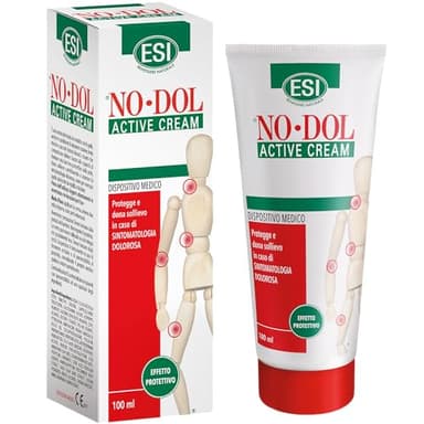ESI - No-Dol Active Cream, Crema a Base di Artiglio del Diavolo, Arnica, Aloe Vera e Glucosamina, Allevia Fastidio e Rigidità Articolare, Clinicamente Testato, Senza Parabeni, 100 ml